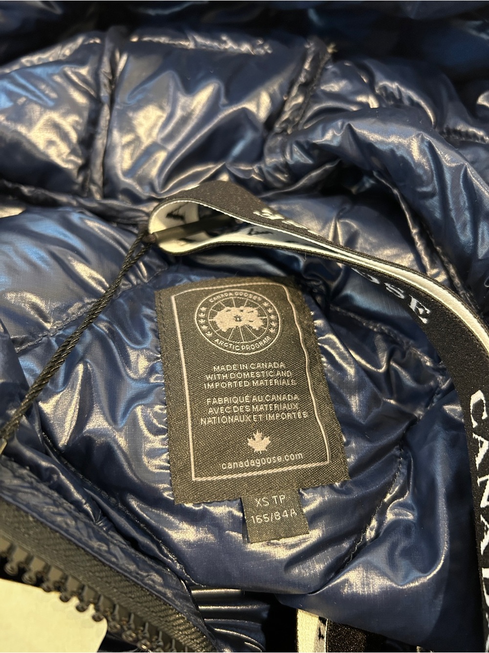 NWT Canada Goose Women Cypress Hooded Jacket Black Disc Navy, Size XS, $1050 - Picture 5 of 16